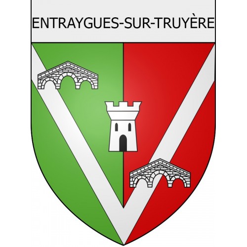 entraygues-sur-truyère 12 ville Stickers blason autocollant adhésif