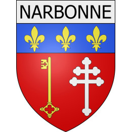 Narbonne Sticker wappen, gelsenkirchen, augsburg, klebender aufkleber