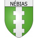 Nébias 11 ville Stickers blason autocollant adhésif