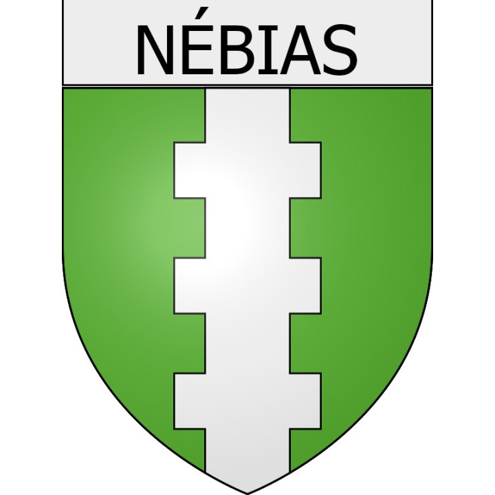 Nébias 11 ville Stickers blason autocollant adhésif