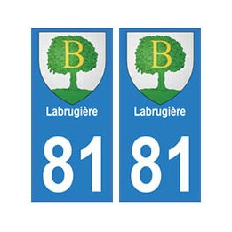 81 Labruguière blason autocollant plaque stickers ville