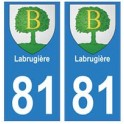 81 Labruguière blason autocollant plaque stickers ville