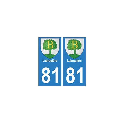 81 Labruguière blason autocollant plaque stickers ville