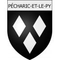Pécharic-et-le-Py 11 ville Stickers blason autocollant adhésif