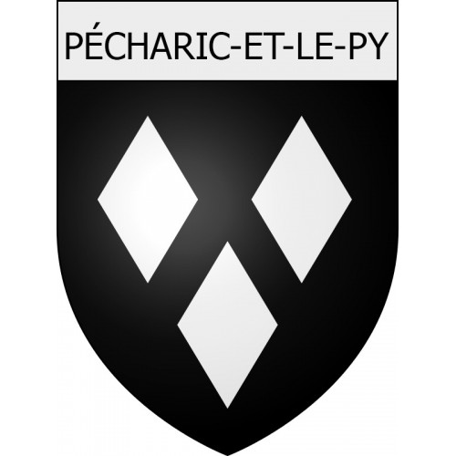 Pécharic-et-le-Py 11 ville Stickers blason autocollant adhésif