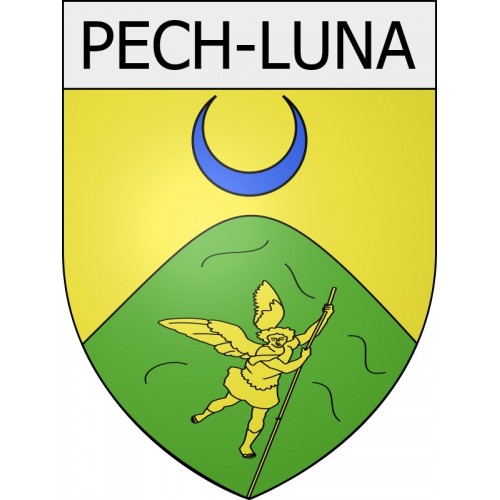 Pech-Luna 11 ville Stickers blason autocollant adhésif