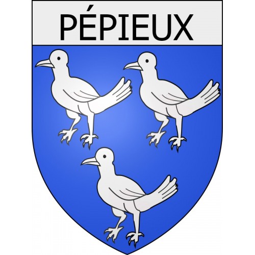 Pépieux 11 ville Stickers blason autocollant adhésif