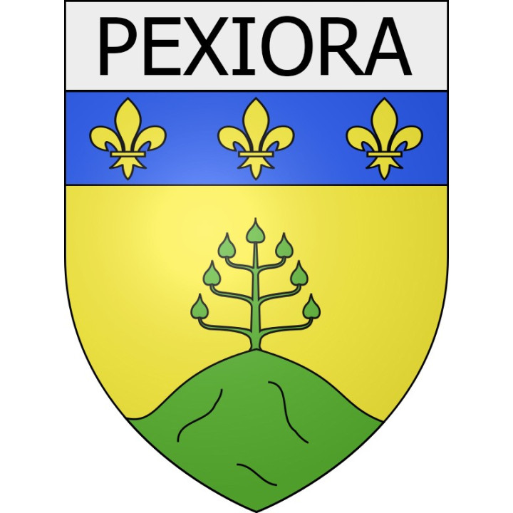 Pegatinas escudo de armas de Mouthoumet adhesivo de la etiqueta engomada