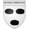 Pegatinas escudo de armas de Mouthoumet adhesivo de la etiqueta engomada