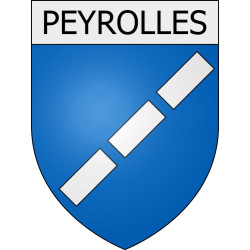 Pegatinas escudo de armas de Mouthoumet adhesivo de la etiqueta engomada