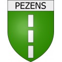 Pezens coat of arms Mouthoumet adhesive sticker