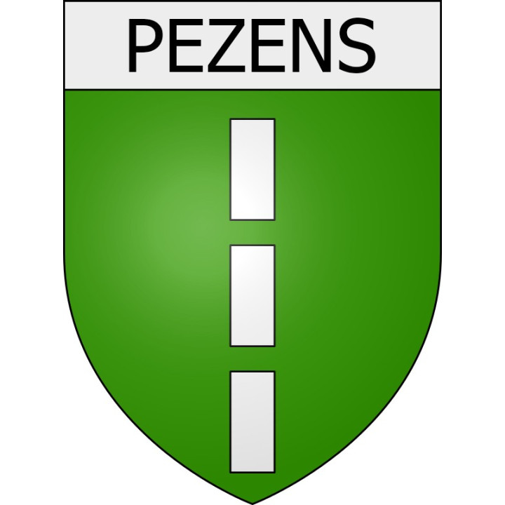 Pezens coat of arms Mouthoumet adhesive sticker