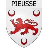 Pegatinas escudo de armas de Mouthoumet adhesivo de la etiqueta engomada