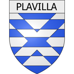 Pegatinas escudo de armas de Mouthoumet adhesivo de la etiqueta engomada