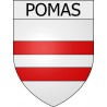 Pegatinas escudo de armas de Mouthoumet adhesivo de la etiqueta engomada