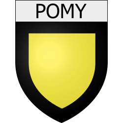 Pegatinas escudo de armas de Mouthoumet adhesivo de la etiqueta engomada