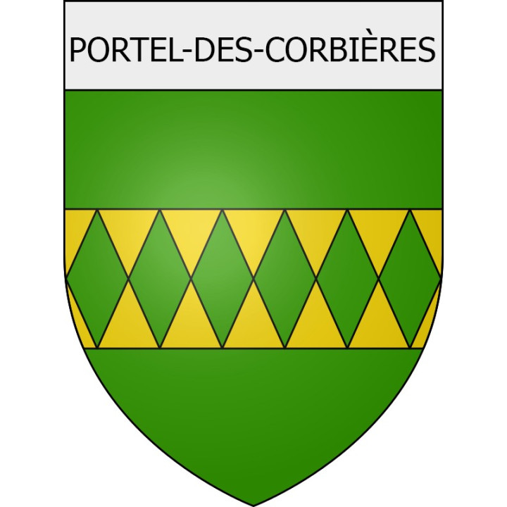 Pegatinas escudo de armas de Mouthoumet adhesivo de la etiqueta engomada