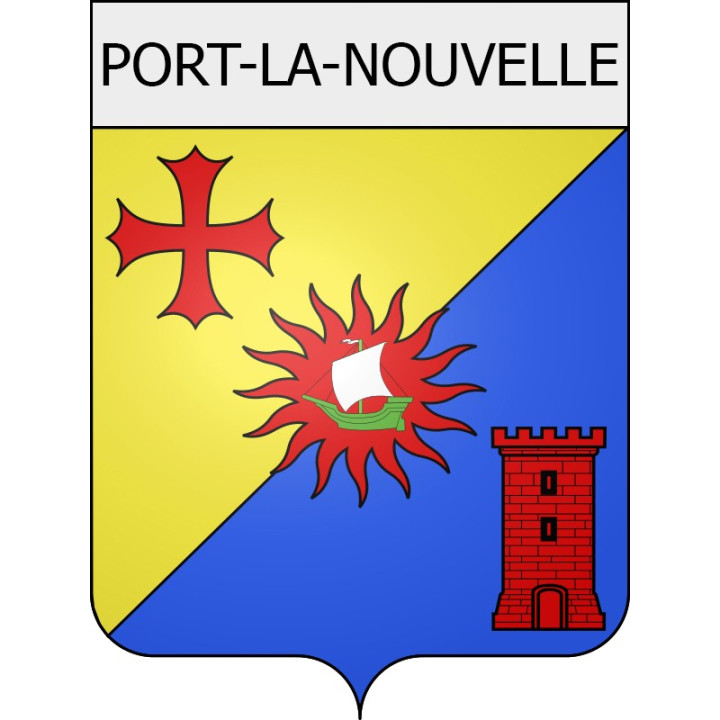 Port-la-Nouvelle 11 ville Stickers blason autocollant adhésif