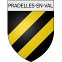Pradelles-en-Val 11 ville Stickers blason autocollant adhésif