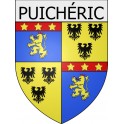 Puichéric 11 ville Stickers blason autocollant adhésif