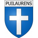 Puilaurens 11 ville Stickers blason autocollant adhésif