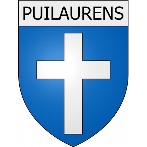 Puilaurens 11 ville Stickers blason autocollant adhésif