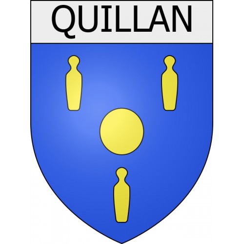 Quillan coat of arms Mouthoumet adhesive sticker