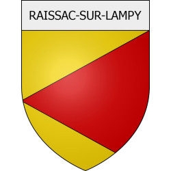 Pegatinas escudo de armas de Mouthoumet adhesivo de la etiqueta engomada