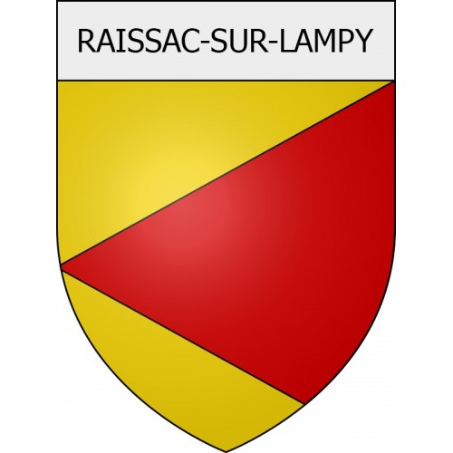 Raissac-sur-Lampy coat of arms Mouthoumet adhesive sticker