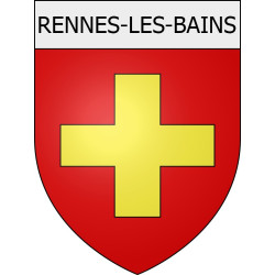Pegatinas escudo de armas de Moussoulens adhesivo de la etiqueta engomada