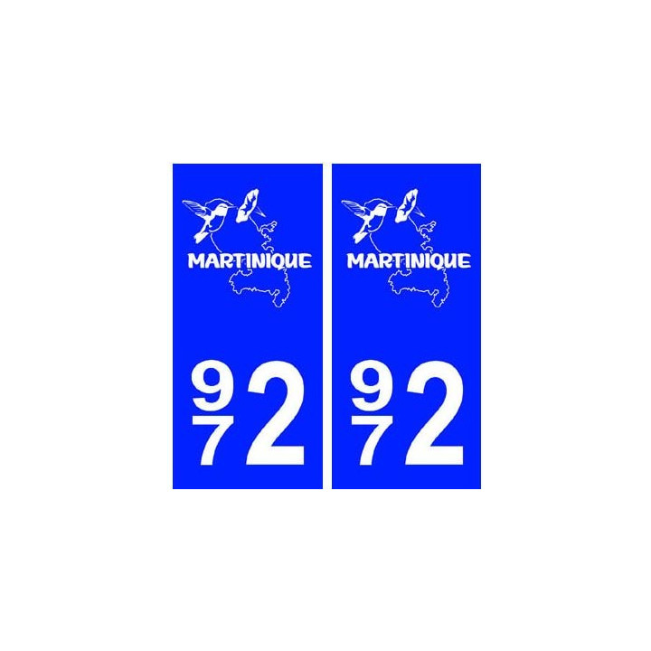 972 Martinique blason autocollant plaque
