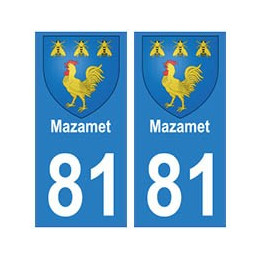 81 Mazamet blason autocollant plaque stickers ville
