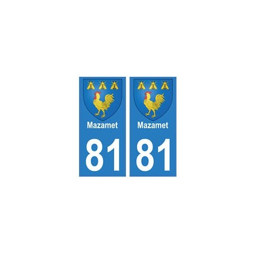 81 Mazamet blason autocollant plaque stickers ville