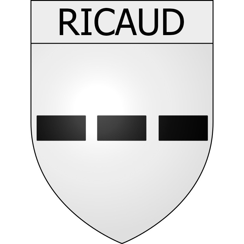Pegatinas escudo de armas de Moussoulens adhesivo de la etiqueta engomada