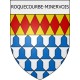 Pegatinas escudo de armas de Moussoulens adhesivo de la etiqueta engomada