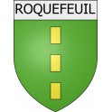 Pegatinas escudo de armas de Moussoulens adhesivo de la etiqueta engomada
