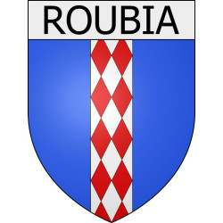 Roubia 11 ville Stickers blason autocollant adhésif