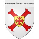 Pegatinas escudo de armas de Moussoulens adhesivo de la etiqueta engomada