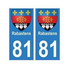 81 Rabastens blason autocollant plaque stickers ville