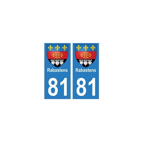 81 Rabastens blason autocollant plaque stickers ville
