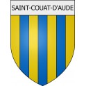 Pegatinas escudo de armas de Moussoulens adhesivo de la etiqueta engomada