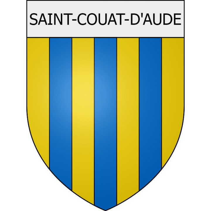 Saint-Couat-d'Aude 11 ville Stickers blason autocollant adhésif