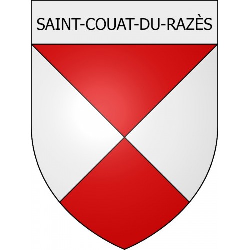 Pegatinas escudo de armas de Moussoulens adhesivo de la etiqueta engomada
