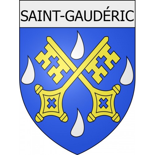 Saint-Gaudéric 11 ville Stickers blason autocollant adhésif