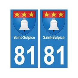 81 Saint-Sulpice blason autocollant plaque stickers ville