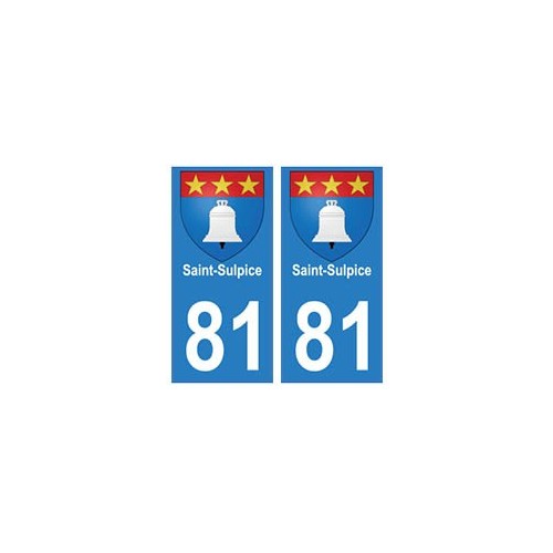 81 Saint-Sulpice blason autocollant plaque stickers ville