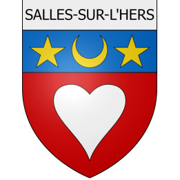 Salles-sur-l'Hers 11 ville Stickers blason autocollant adhésif