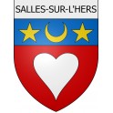 Salles-sur-l'Hers 11 ville Stickers blason autocollant adhésif
