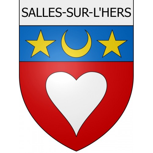Salles-sur-l'Hers 11 ville Stickers blason autocollant adhésif