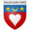 Salles-sur-l'Hers 11 ville Stickers blason autocollant adhésif